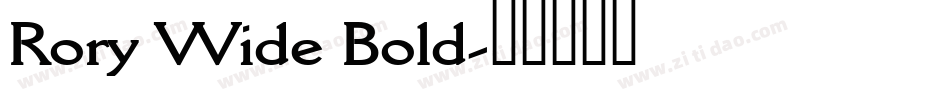 Rory Wide Bold字体转换